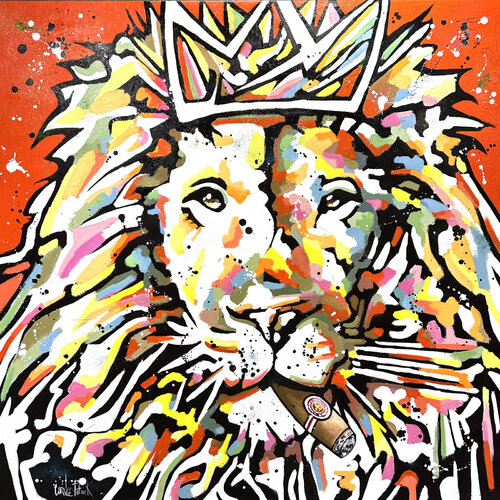 Lion king, I'm the big boss von Patrick Cornée, Malerei kaufen auf Singulart