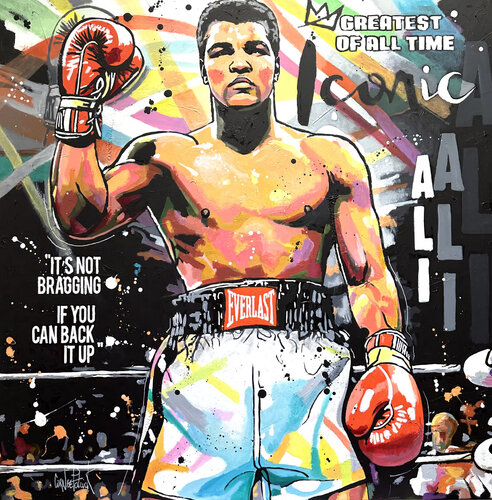 Mohamed Ali, Iconic by Patrick Cornée, 회화 for Sale on Singulart