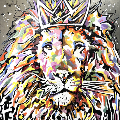 Lion royal by Patrick Cornée, 회화 for Sale on Singulart