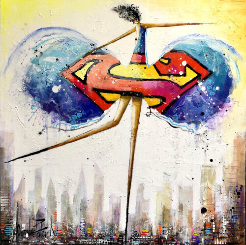 I'm a supergirl de Patrick Cornée, Pintura a la venta en Singulart