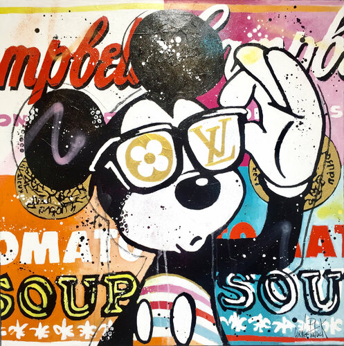 Mickey Mousse likes pop and fashion di Patrick Cornée, Pittura in vendita su Singulart