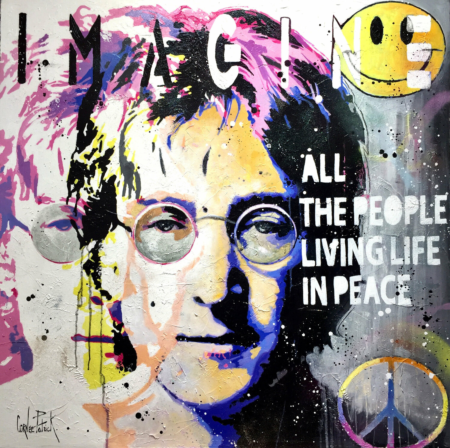 John Lenon, imagine, pink version Patrick Cornée