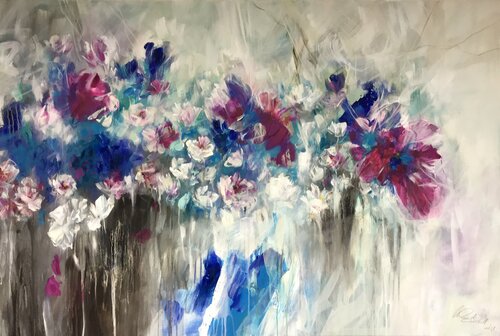 Blue mood II par Marion Doxie Delaubell, Peinture en vente sur Singulart