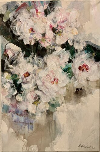 Im Rosengarten  II de Marion Doxie Delaubell, Pintura a la venta en Singulart