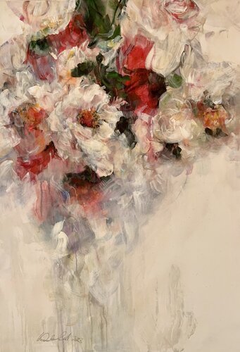 Hommage - Rosen am Abend II par Marion Doxie Delaubell, Peinture en vente sur Singulart