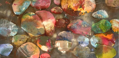 Freude - Joy I par Marion Doxie Delaubell, Peinture en vente sur Singulart