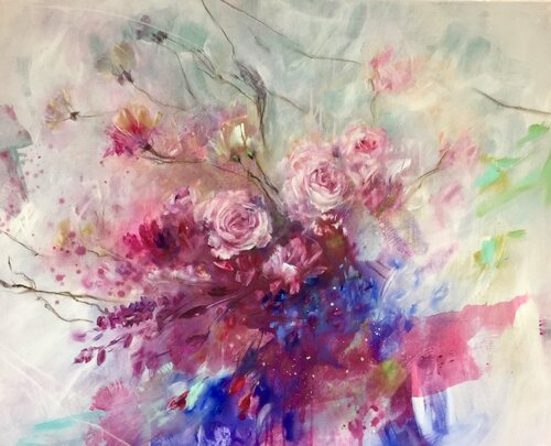 Bouquet van Marion Doxie Delaubell, Schilderij te koop op Singulart