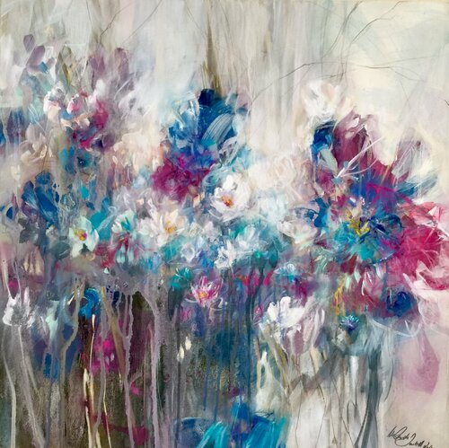 Blue mood de Marion Doxie Delaubell, Pintura a la venta en Singulart