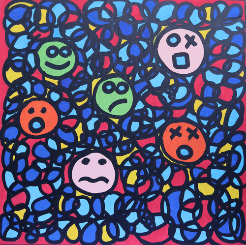 a smile day di MARCO STAZZINI aka STOZ, Pittura in vendita su Singulart