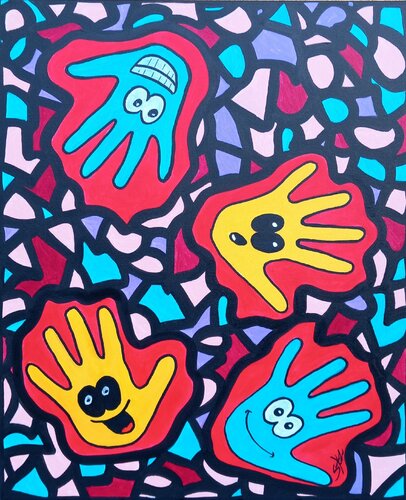 joy the hands di MARCO STAZZINI aka STOZ, Pittura in vendita su Singulart