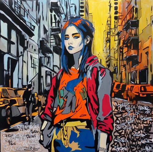 Tokyo Girl di MARCO STAZZINI aka STOZ, Pittura in vendita su Singulart