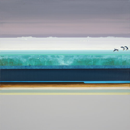 PAPOU LE MANCHOT, de la série Stripes von Jean-Jacques Mendez, Malerei kaufen auf Singulart