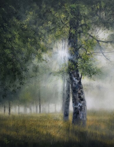 " On the Edge of Emerald Forest " di Ivan Grozdanovski, Pittura in vendita su Singulart