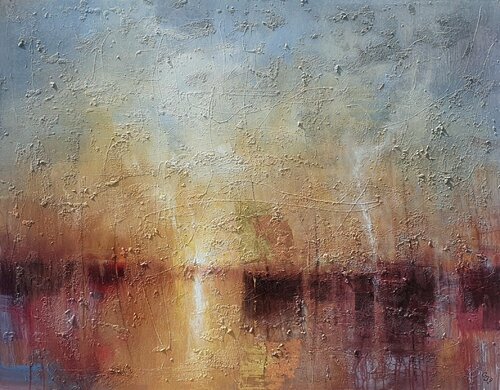 " Harbor of destroyed dreams - Golden Dawn " di Ivan Grozdanovski, Pittura in vendita su Singulart