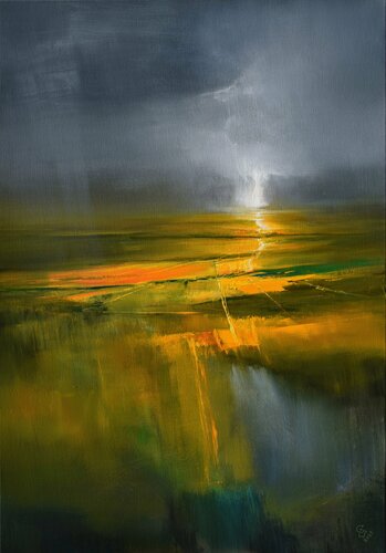" Agartha - Above the Golden Fields - 2 " di Ivan Grozdanovski, Pittura in vendita su Singulart