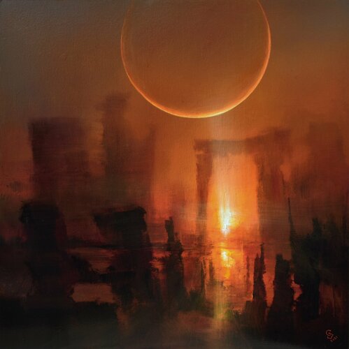 " The Gate Of Infinity " de Ivan Grozdanovski, Pintura a la venta en Singulart
