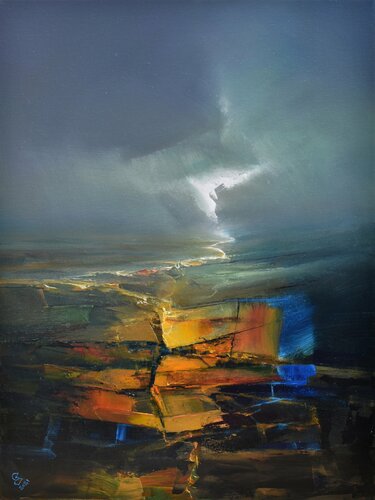" Agartha - Mystery of Blue Fields " di Ivan Grozdanovski, Pittura in vendita su Singulart