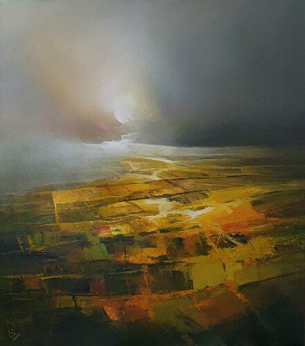 " Agartha - Above the Golden Fields - 3 " di Ivan Grozdanovski, Pittura in vendita su Singulart