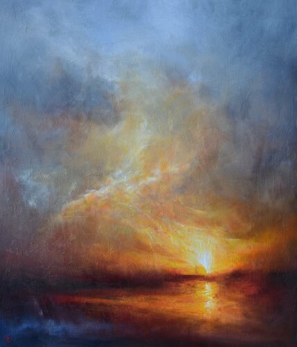 " When the evening speaks a thousand words " di Ivan Grozdanovski, Pittura in vendita su Singulart