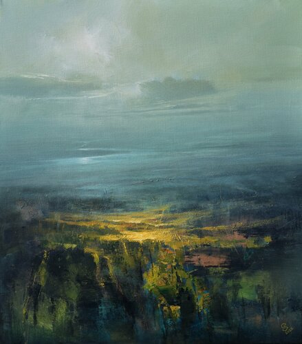 " Agartha - A Bluish Haze " di Ivan Grozdanovski, Pittura in vendita su Singulart
