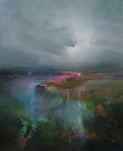 " Agartha - River of Dreams " van Ivan Grozdanovski, Schilderij te koop op Singulart