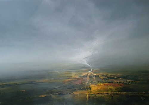 " Agartha - The Rainy Valley - 2 " van Ivan Grozdanovski, Schilderij te koop op Singulart