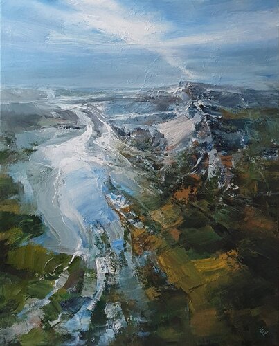" Agartha - Northern glacier " van Ivan Grozdanovski, Schilderij te koop op Singulart