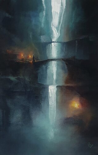 " Agartha - Under the Mountain " di Ivan Grozdanovski, Pittura in vendita su Singulart
