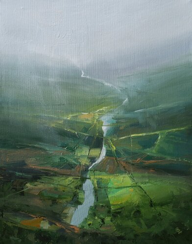 " The secret of the green valley - 9 " by Ivan Grozdanovski, Painting for Sale on Singulart