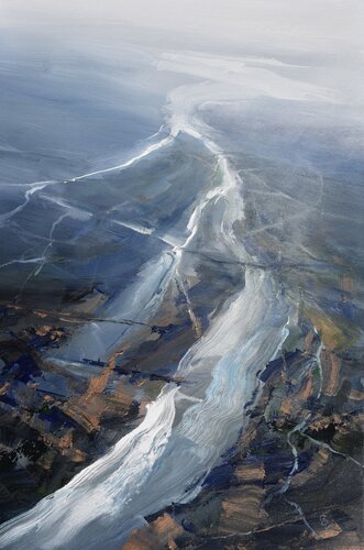 " Agartha - White River " di Ivan Grozdanovski, Pittura in vendita su Singulart
