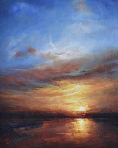" When the evening speaks a thousand words - 2 " van Ivan Grozdanovski, Schilderij te koop op Singulart