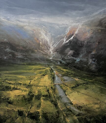 " The hidden valley of Tumladen " van Ivan Grozdanovski, Schilderij te koop op Singulart