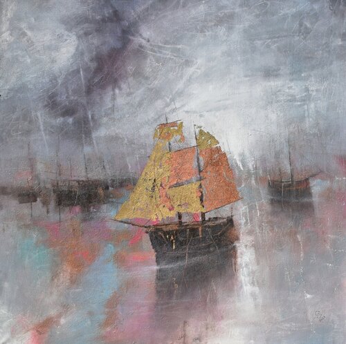 " Harbor of destroyed dreams - A bay of grey seduction 2 " van Ivan Grozdanovski, Schilderij te koop op Singulart