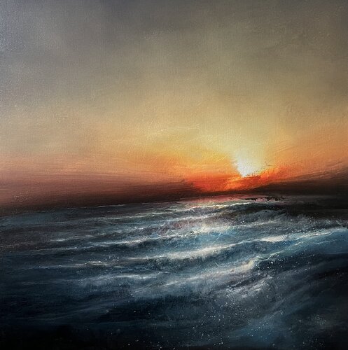 " Whisper Of The Evening Sea - 2 " van Ivan Grozdanovski, Schilderij te koop op Singulart