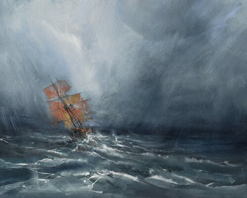 Harbor of destroyed dreams - The Storms of Life 2 van Ivan Grozdanovski, Schilderij te koop op Singulart