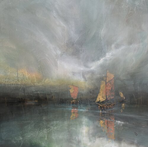 Harbor of destroyed dreams - Heralds of Hope de Ivan Grozdanovski, Pintura a la venta en Singulart