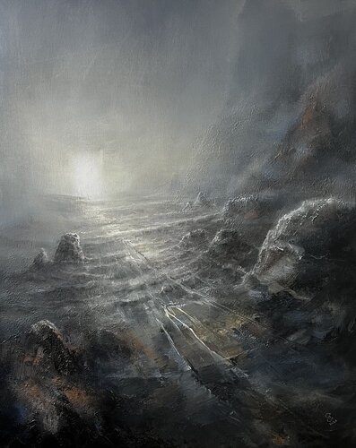 Agartha - Gate of Valhalla par Ivan Grozdanovski, Peinture en vente sur Singulart