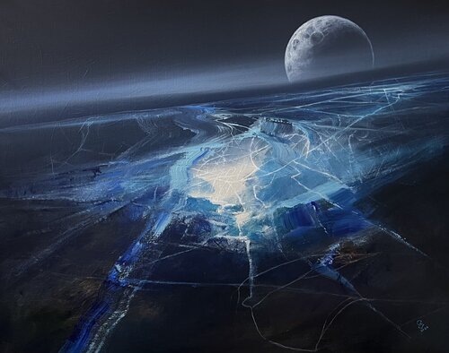 Agartha - The Rising Of The Ancient Moon - 4 von Ivan Grozdanovski, Malerei kaufen auf Singulart