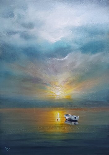 Just leave a Light on for Me van Ivan Grozdanovski, Schilderij te koop op Singulart
