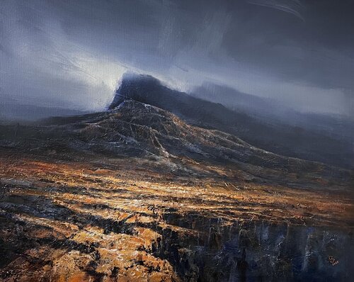 Agartha - The wasteland ....a land of lost borders 2 di Ivan Grozdanovski, Pittura in vendita su Singulart