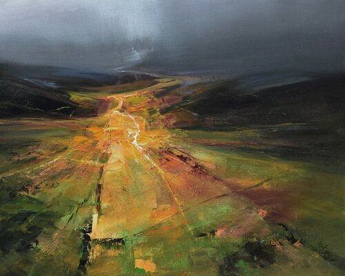 Agartha - In the Light Beneath the Shadow - 6 van Ivan Grozdanovski, Schilderij te koop op Singulart