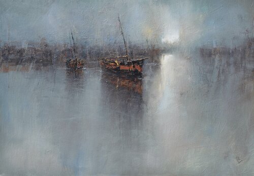 Harbor of destroyed dreams - Always Beside You van Ivan Grozdanovski, Schilderij te koop op Singulart