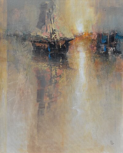 Harbor of destroyed dreams - Look At Your Home, Angel by Ivan Grozdanovski, 油畫 for Sale on Singulart