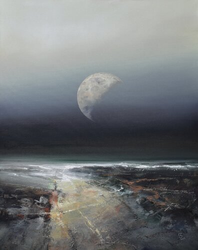 Agartha - The Rising Of The Ancient Moon - 5 van Ivan Grozdanovski, Schilderij te koop op Singulart