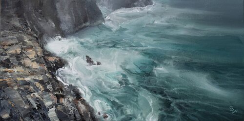 Agartha - East coast cliffs van Ivan Grozdanovski, Schilderij te koop op Singulart