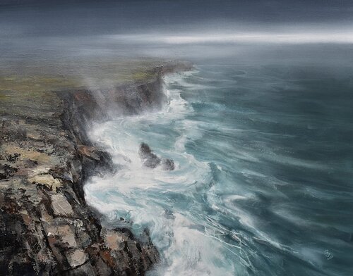Agartha - East coast cliffs 2 di Ivan Grozdanovski, Pittura in vendita su Singulart