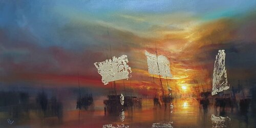 " Harbor of destroyed dreams - Stay Till the End " di Ivan Grozdanovski, Pittura in vendita su Singulart