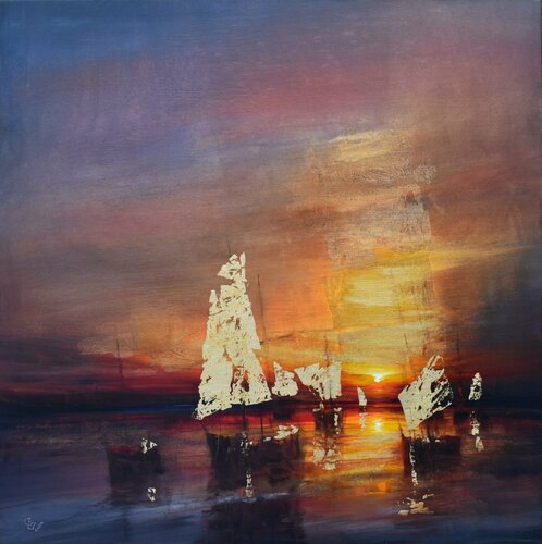 " Harbor of destroyed dreams - Delusions In A Golden Fleece " di Ivan Grozdanovski, Pittura in vendita su Singulart