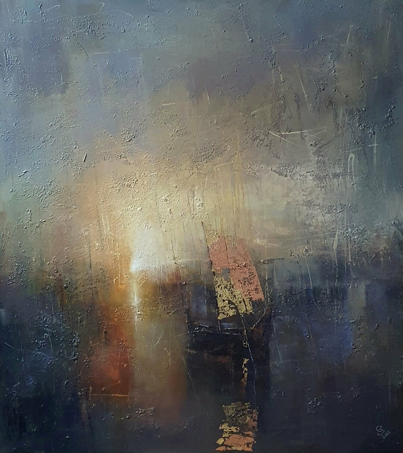 " Harbor of destroyed dreams - A Shining in the Shadows " Ivan Grozdanovski Originalgemälde zu verkaufen