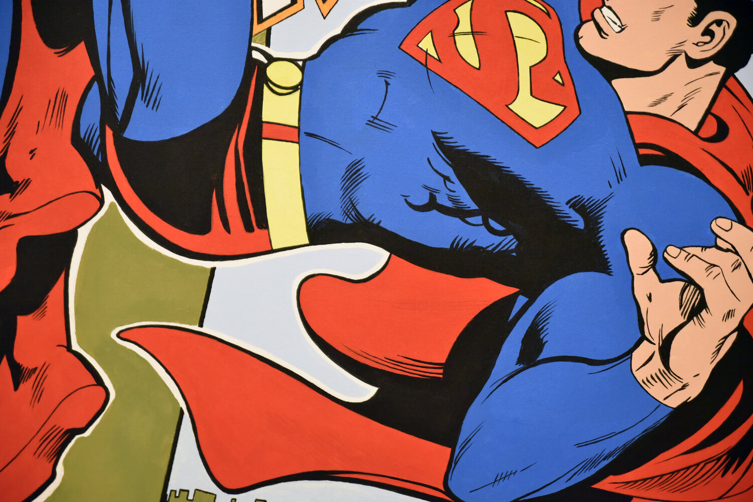 SPIDERMAN VS SUPERMAN door DILLIES (2023) : Schilderij Acryl op Canvas -  Singulart, image size:1500x1001